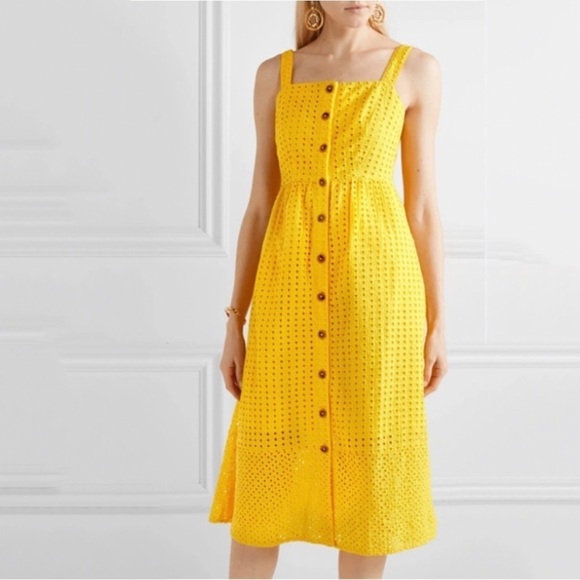 J. Crew Classic button-front midi sundress in embroidered eyelet - Picture 6 of 15